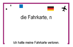 die Fahrkarte, n