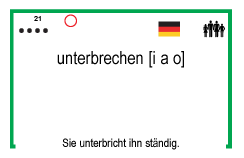 unterbrechen[i a o]